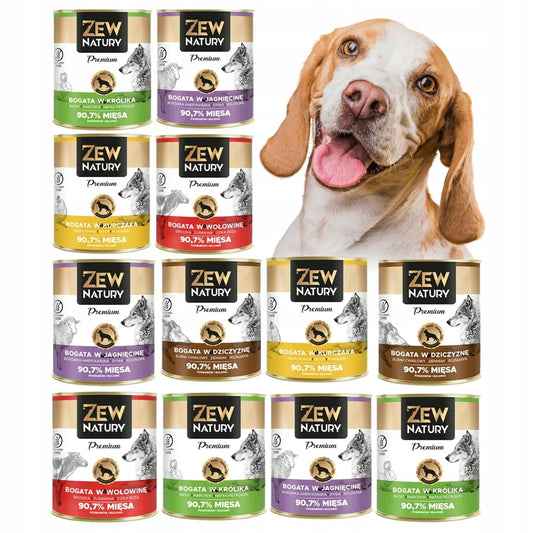 12 x Mokra Karma Mix smaków 800g PREMIUM Dla Psa Zew Natury - Zew Natury