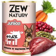 Mokra Karma Bogata w Wątrobę Wołową 400g JUNIOR dla Psa Zew Natury