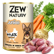 Mokra Karma Serca z Kurczaka 400 g JUNIOR dla Psa Zew Natury