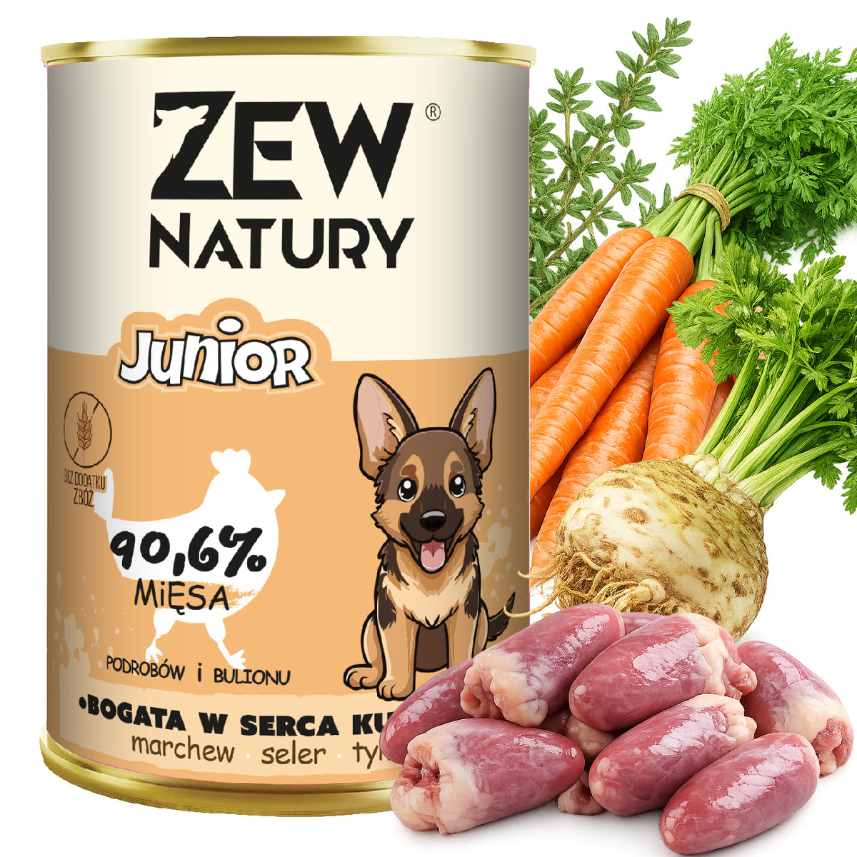 10 x Mokra Karma Mix Smaków 400 g JUNIOR Dla Psa Zew Natury