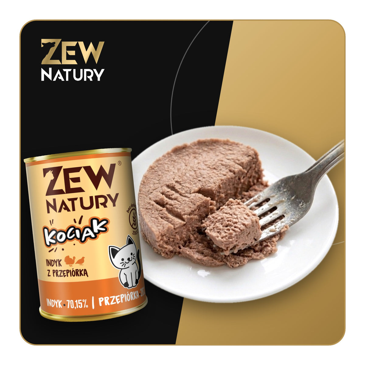 10 × Mokra karma Indyk z przepiórką Junior dla kociąt 400 g