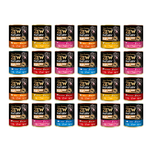 24 x Mokra Karma Mix Smaków 800g MONO-PROTEIN Hipoalergiczna Dla Psa Zew Natury