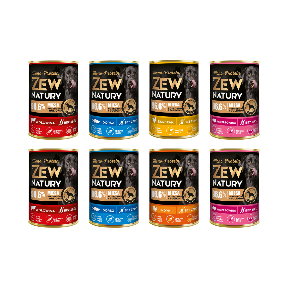 10 x Mokra Karma Mix Smaków 400g  Mono-Protein Dla Psa Zew Natury