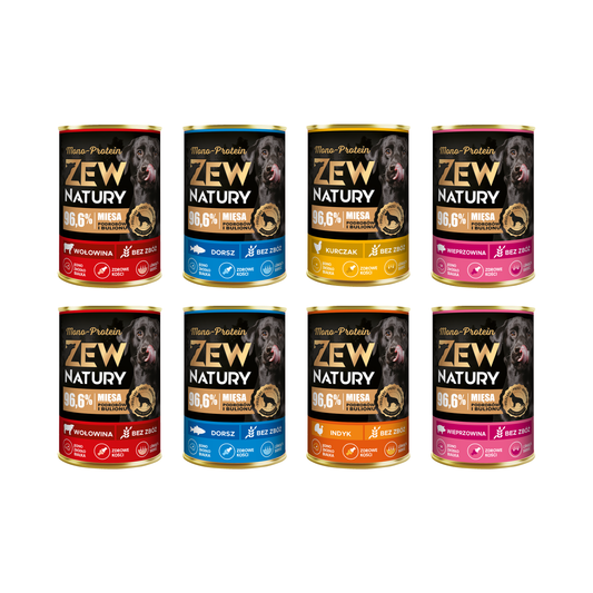 10 x Mokra Karma Mix Smaków 400g  Mono-Protein Dla Psa Zew Natury