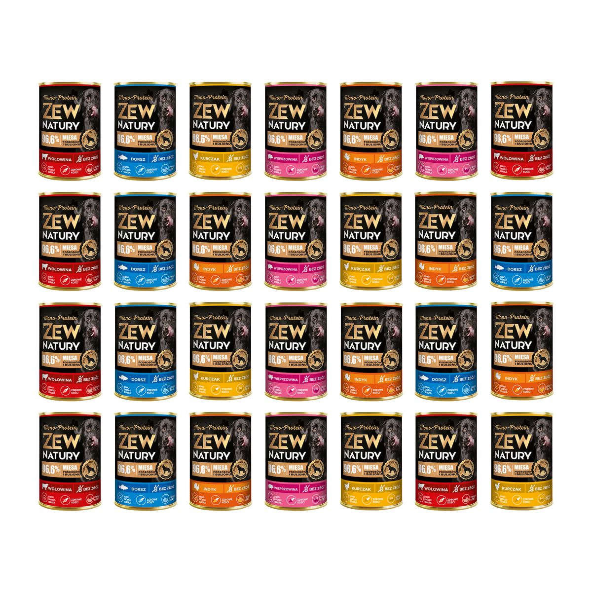 30 x Mokra Karma Mix Smaków 400g Mono-Protein Dla Psa Zew Natury
