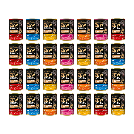 30 x Mokra Karma Mix Smaków 400g Mono-Protein Dla Psa Zew Natury
