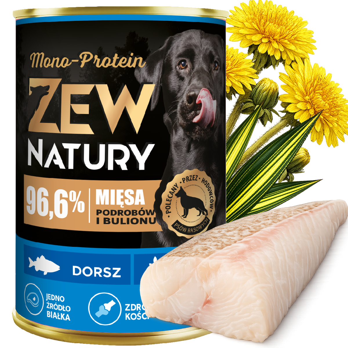 Mokra Karma Dorsz Cała Ryba 400g MONO-PROTEIN Dla psa ZEW NATURY