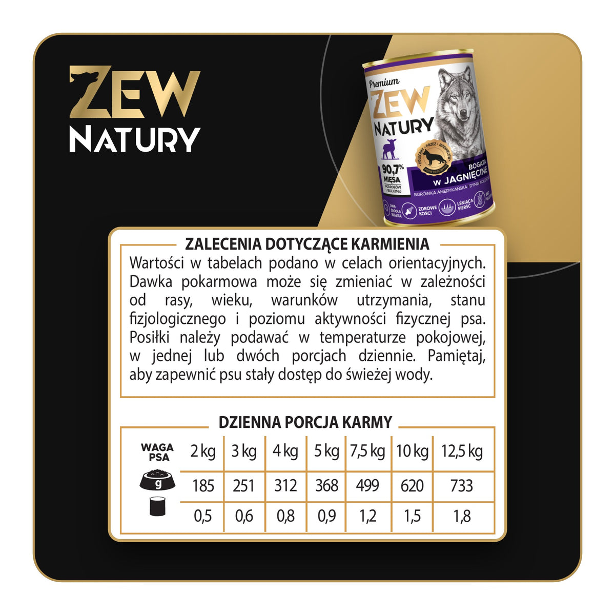 10 × Mokra karma Jagnięcina z Wieprzowiną Premium dla psa 400 g