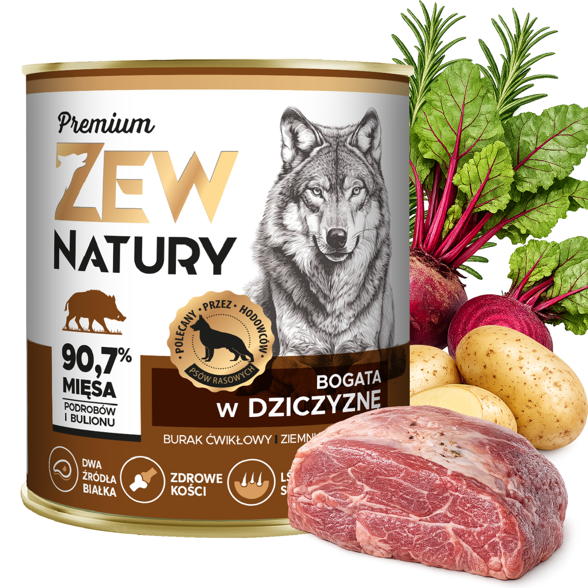 6 x Mokra Karma Mix smaków 800g PREMIUM Dla Psa Zew Natury