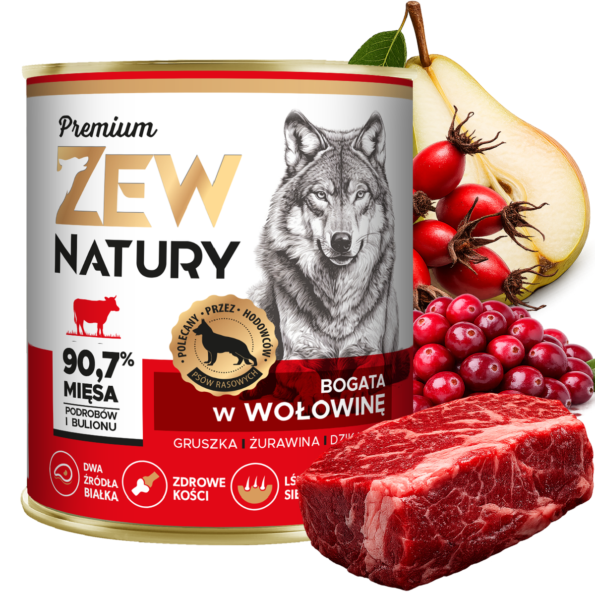 6 x Mokra Karma Mix smaków 800g PREMIUM Dla Psa Zew Natury