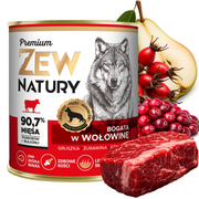 Mokra Karma Bogata w Wołowinę 800g dla Psa ZEW NATURY