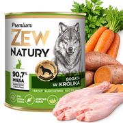 Mokra Karma Bogata w Królika 800g PREMIUM Dla Psa Zew Natury